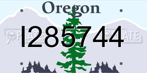 I285744 Oregon License Plate