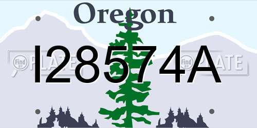 I28574A Oregon License Plate