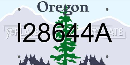 I28644A Oregon License Plate