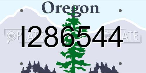I286544 Oregon License Plate