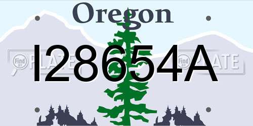 I28654A Oregon License Plate