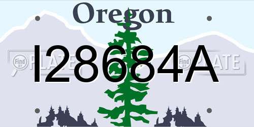 I28684A Oregon License Plate