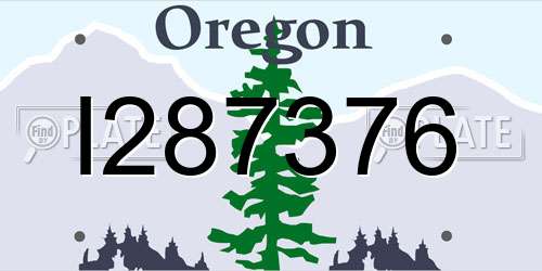I287376 Oregon License Plate