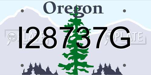 I28737G Oregon License Plate