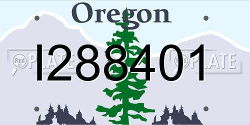 I288401 Oregon License Plate