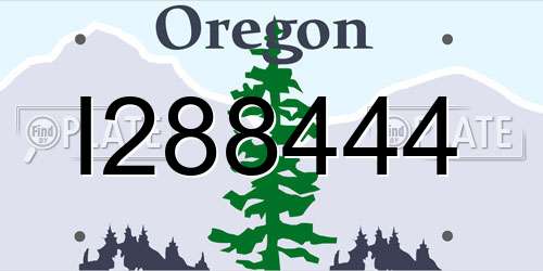 I288444 Oregon License Plate