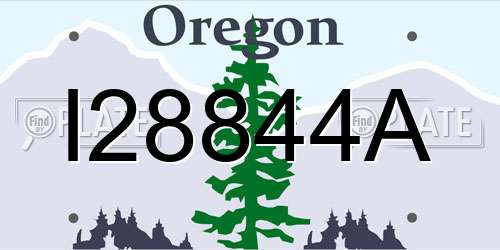 I28844A Oregon License Plate