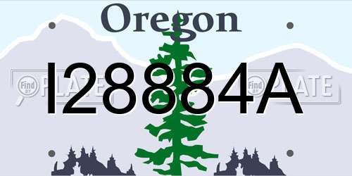 I28884A Oregon License Plate