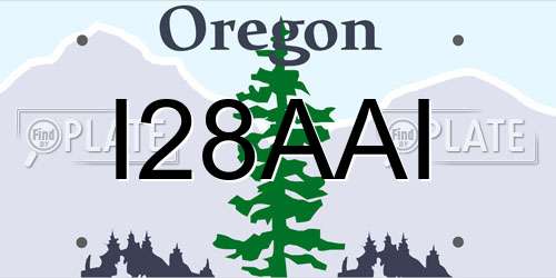 I28AAI Oregon License Plate