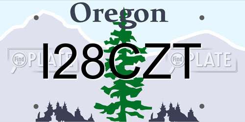 I28CZT Oregon License Plate