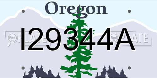 I29344A Oregon License Plate