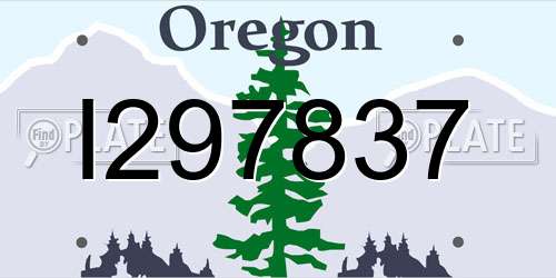 I297837 Oregon License Plate
