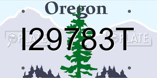 I29783T Oregon License Plate