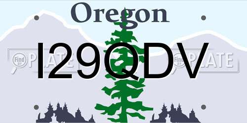 I29QDV Oregon License Plate