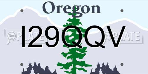 I29QQV Oregon License Plate