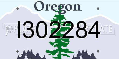 I302284 Oregon License Plate