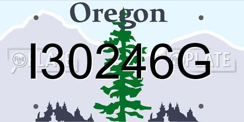 I30246G Oregon License Plate