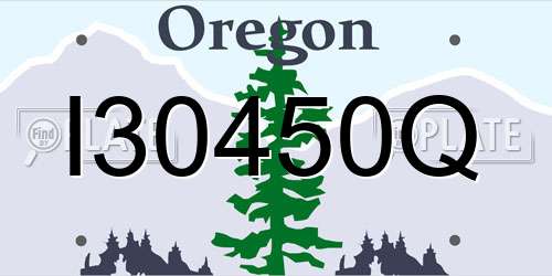 I30450Q Oregon License Plate