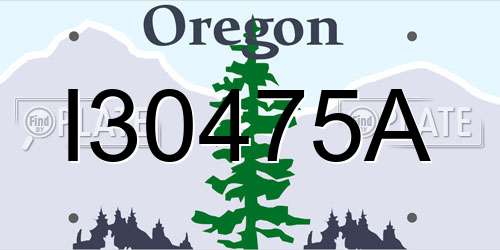 I30475A Oregon License Plate