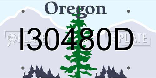 I30480D Oregon License Plate