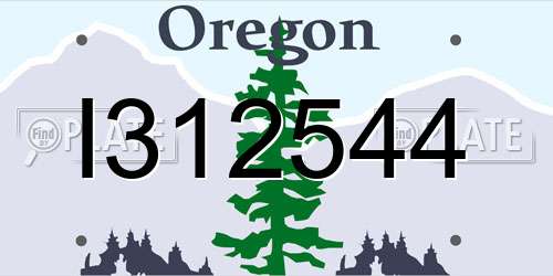 I312544 Oregon License Plate