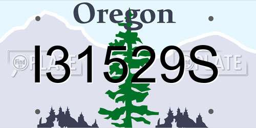 I31529S Oregon License Plate