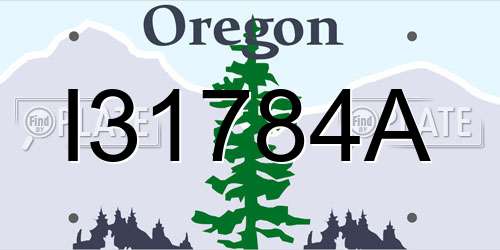 I31784A Oregon License Plate