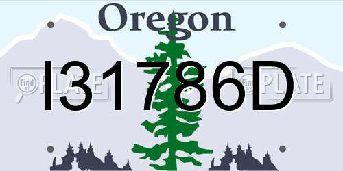 I31786D Oregon License Plate