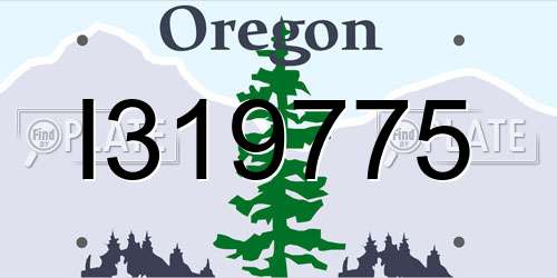 I319775 Oregon License Plate