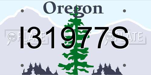 I31977S Oregon License Plate