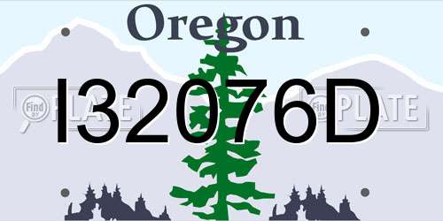 I32076D Oregon License Plate
