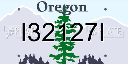 I32127I Oregon License Plate