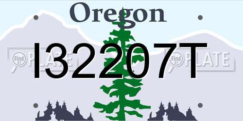 I32207T Oregon License Plate