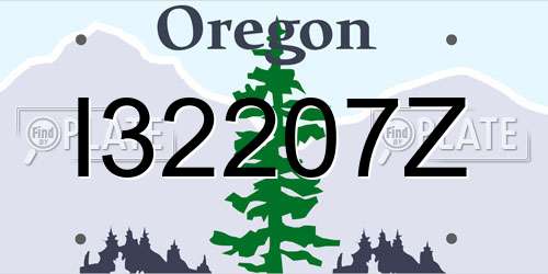 I32207Z Oregon License Plate