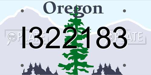 I322183 Oregon License Plate
