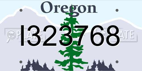 I323768 Oregon License Plate