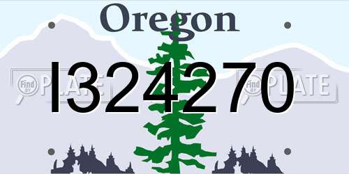 I324270 Oregon License Plate