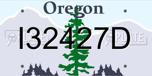I32427D Oregon License Plate