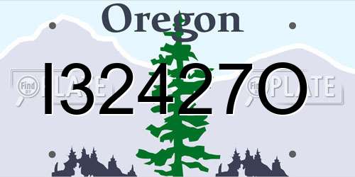 I32427O Oregon License Plate