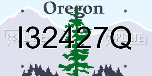 I32427Q Oregon License Plate