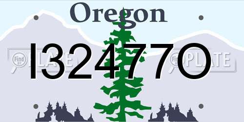 I32477O Oregon License Plate