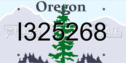 I325268 Oregon License Plate
