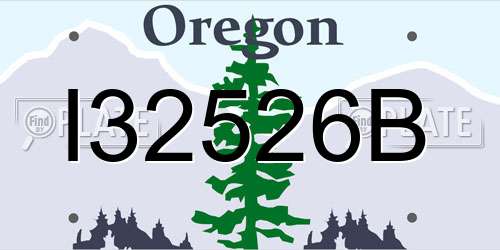I32526B Oregon License Plate
