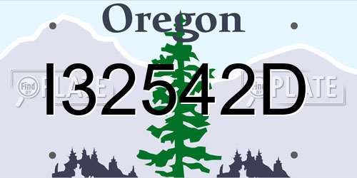 I32542D Oregon License Plate