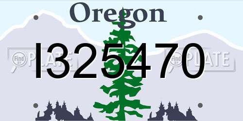 I325470 Oregon License Plate