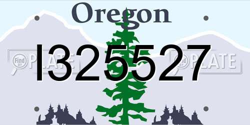 I325527 Oregon License Plate