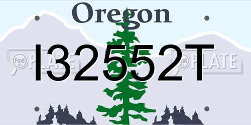 I32552T Oregon License Plate