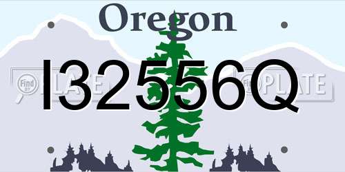 I32556Q Oregon License Plate