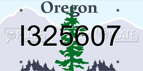 I325607 Oregon License Plate