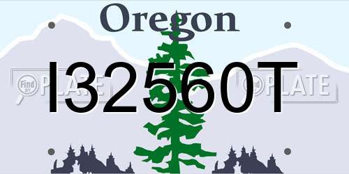 I32560T Oregon License Plate